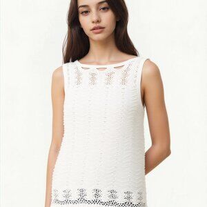 Lilly Pulitzer White Knit Tank Top - Size XS